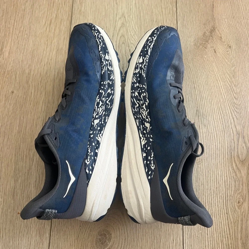 Hoka Speedgoat 5 Trail Running Shoes Blue White Speckled  Mens Size 12